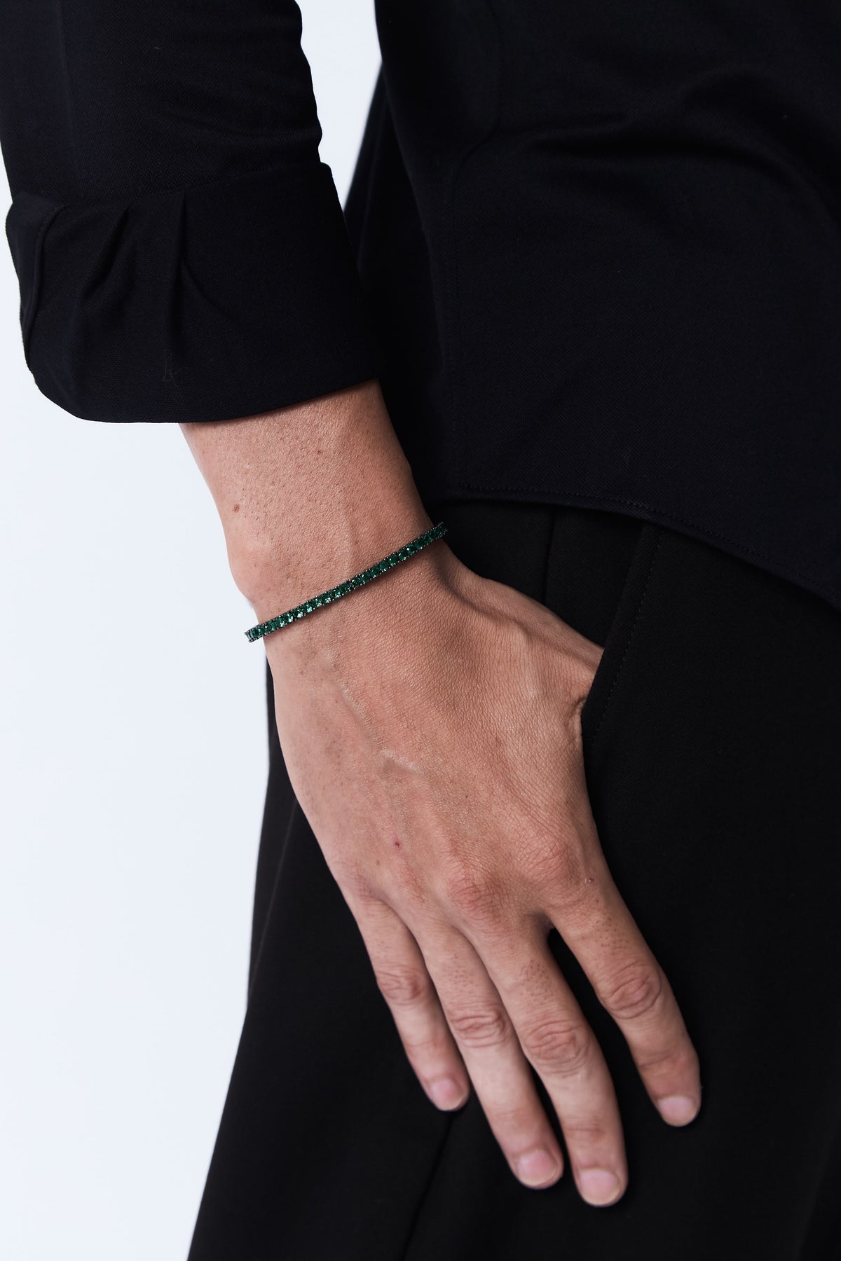 Tennis Bracelet Black Smeraldo